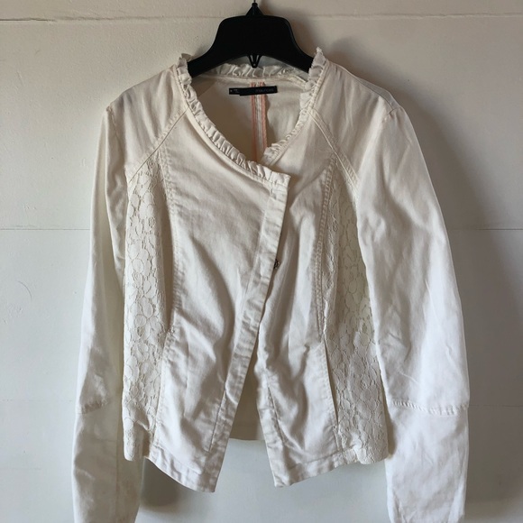 Maurices Jackets & Blazers - Maurice’s Women’s M Moto Lace Jacket Feminine FRIENDS Y2K 90’s Travel Quirky